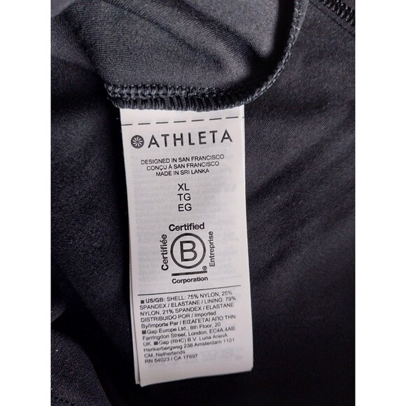 Athleta XL Extra Large A/C Elation V Neck Support Top Black NEW! #659059 - Picture 6 of 9